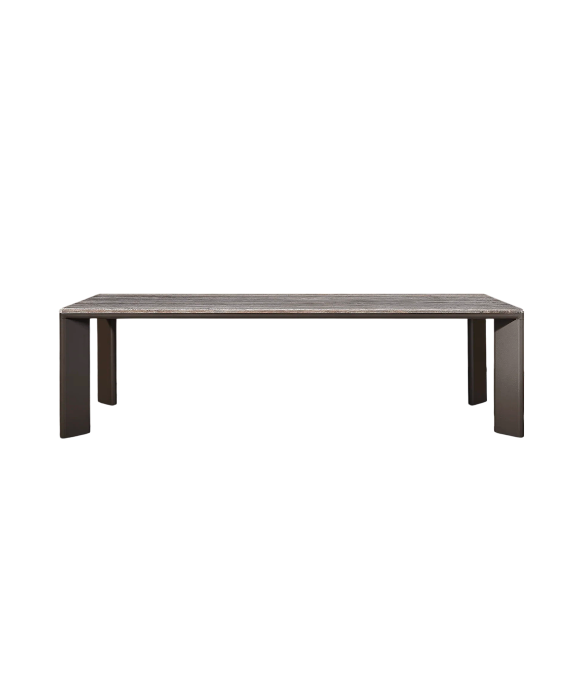Mesa de comedor de piedra Mushin PALM con diseño arquitectónico y líneas minimalistas contemporáneas
