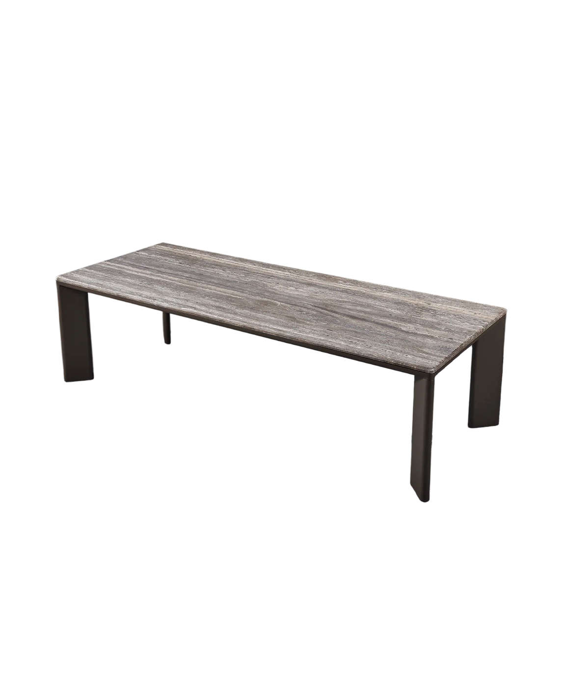 Mesa de comedor de piedra Mushin PALM con diseño arquitectónico y líneas minimalistas contemporáneas